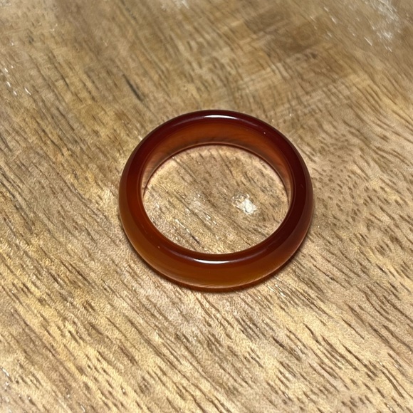 *SOLD* NWOT Dark Orange Jade Ring - Picture 3 of 4